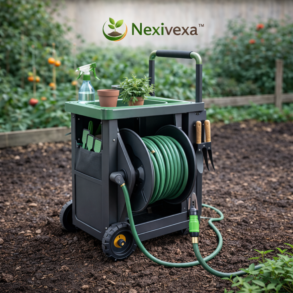 Nexivexa™ Garden Cart with Hose Reel