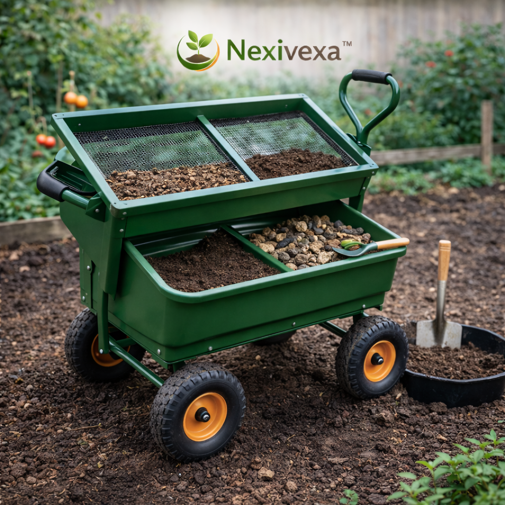 Nexivexa™ Soil Sifter Garden Cart