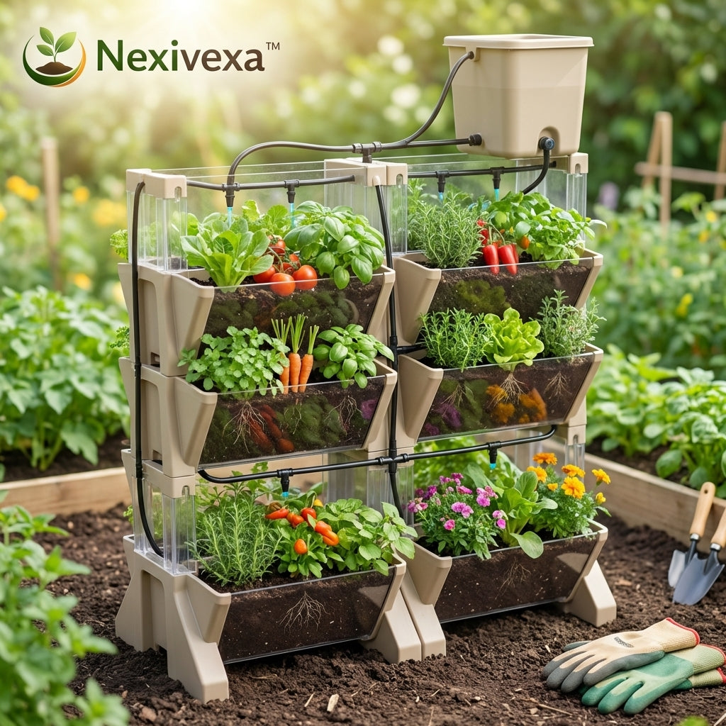 Nexivexa™ Vertical Hydroponic Planter with Self-Watering System